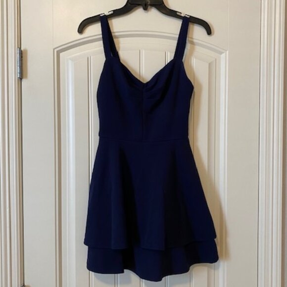 Junior Girl's V-Neck Ruched Bodice Double Hem Dress - Picture 1 of 4